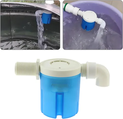Vista 5 de Válvula de flotador de agua 2Pack 1/2 "Válvula automática de control de nivel de agua NPT macho Válvula de flotador azul NPT Entrada macho