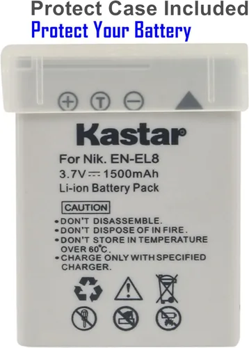 Vista 2 de Kasatar EN-EL8 - Batería de repuesto para Nikon Coolpix P1 P2 Coolpix S1 S2 S3 S5 S6 S7 S7c S8 S9 Coolpix S50 S50c Coolpix S51 S51c S52 S52c