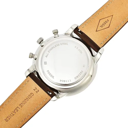 Vista 12 de Fossil Men's Neutra Stainless Steel and Leather Quartz Chronograph Watch