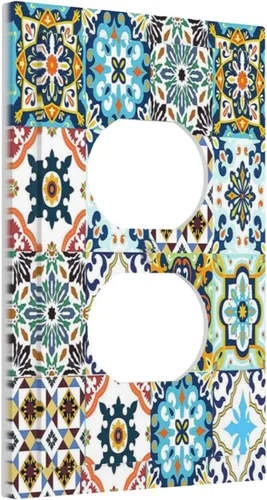 Vista 60 de Cubiertas Decorativas para Placas de Interruptor Diente de León Azul Rústico Citas Inspiradoras Casa de Campo Tablón de Madera Gris 1 Gang Cubierta