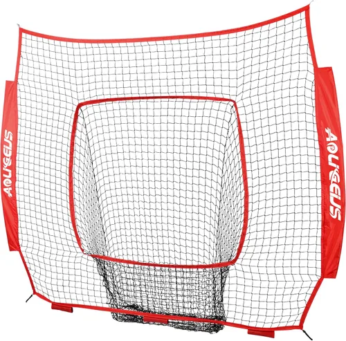 Vista 8 de Replacement 6' x 6' Baseball Softball Net (NET ONLY), Portable Pitching & Batting Practice Net, 7-Strand Heavy Duty Knotless Baseball Net, Frame Not