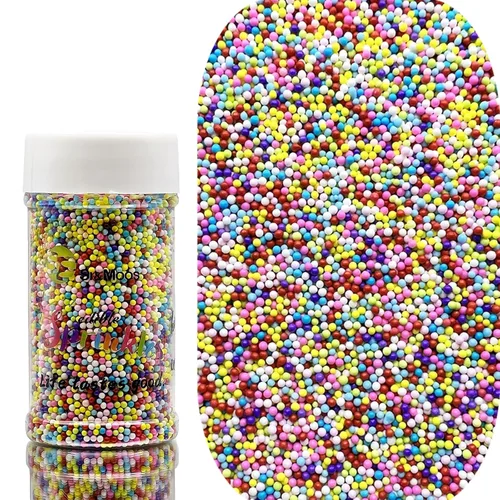 Vista 29 de SE Si&Moos Pink Nonpareil Sprinkles - Mini perlas comestibles de 0.079 in Rosa bebé