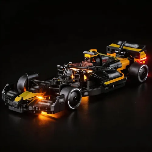 Vista 12 de Juego de luces LED para Lego 77255 Lightning McQueen, kit de luz compatible con el modelo de bloques de construcción Lego 77255, no incluye el juego
