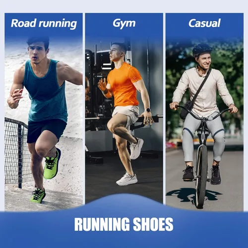 Vista 6 de JACKSHIBO Zapatos de punta ancha para hombres y mujeres, tenis anchos para correr en carretera, ligeros, transpirables, neutros, acolchados