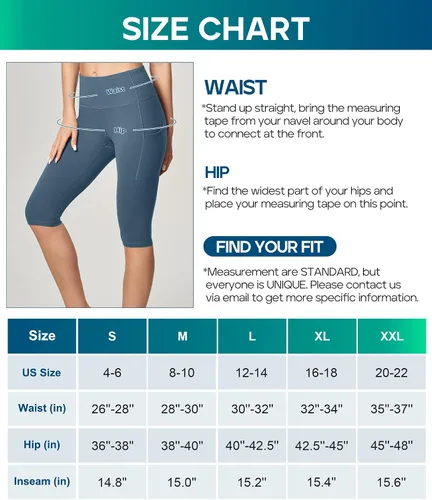 Vista 6 de Ewedoos Leggings hasta la rodilla con bolsillos, pantalones capri para mujer, cintura alta, pantalones de yoga para entrenamiento casual de verano