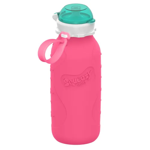 Vista 16 de Aqua 3.5 oz Squeasy Snacker - Bolsa de comida reutilizable de silicona a prueba de derrames - para alimentos blandos y líquidos - Agua, salsa