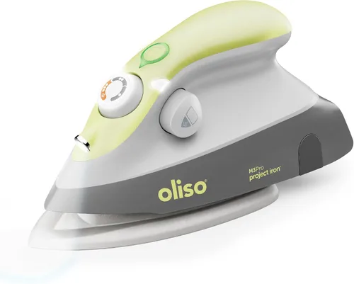 Vista 2 de Oliso M3Pro Project - Plancha de vapor con solemate (Pistachio) y cubierta para tabla de planchar Oliso (floral)