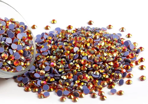 Vista 97 de 6000 PIEZAS Diamantes de Imitación Hotfix a Granel, Diamantes Naranja para Manualidades y Ropa, Diamantes de Imitación para Decoración DIY, SS10