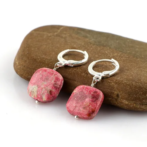 Vista 20 de Aretes de aro de cristal afganita natural Piedras afganas de alto grado Aretes chapados en plata Gota lisa Joyas de piedras preciosas hechas