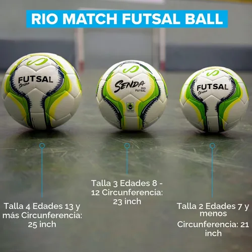Vista 6 de Senda Rio Premium Training Balón de fútbol sala de bajo rebote, certificado de comercio justo