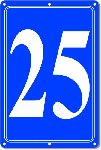 Vista 10 de Premium Aluminum Number Signs, Metal 12" X 8" Blue Numbered Sign Outdoor for Parking Lots, Floor, Dock, Court, Aisle, Field, High Visibility, No