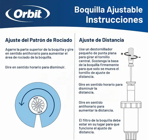 Vista 9 de Orbit 80308-Rociador profesional de cabezal rociador emergente regulador de presión de 4 pulgadas con boquilla de patrón ajustable de 15 pies