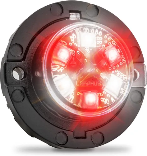 Vista 32 de Lamphus SnakeEye III - Luz estroboscópica de posición oculta [SAE Clase 1] [IP67 Impermeable] [72 Modos de flash] [Función TBT] Luces de advertencia