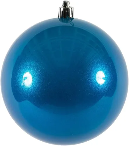 Vista 31 de Vickerman Adorno de bola de Navidad inastillable con acabado de lentejuelas con tapa perforada, 6 por bolsa, 4 pulgadas, color negro