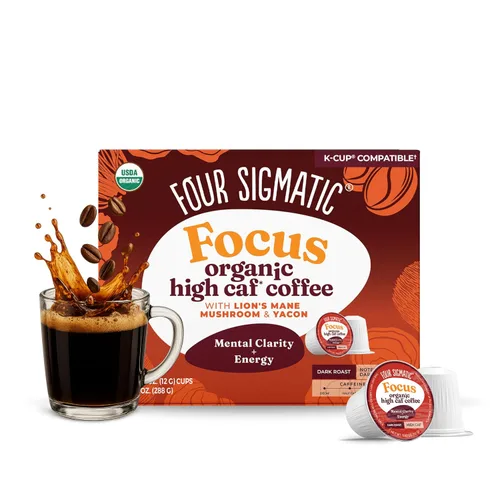 Vista 19 de Four Sigmatic Adaptogen Coffee K-Cups Café molido orgánico de tostado medio con Ashwagandha, Eleuthero, Chaga y Tulsi Apoyo inmunológico