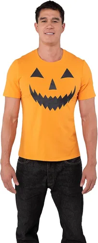 Vista 7 de Spooktacular Creations Camiseta gigante con cara de Jack O Lantern camiseta divertida de calabaza naranja para hombre disfraz de Halloween