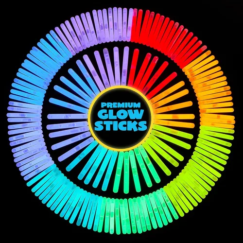 Vista 2 de JOYIN 100 Mini Varillas Luminosas (1.7"), 8 Colores, Brillan en la Oscuridad para Huevos de Pascua, Recuerdos de Fiesta, Paquete de Relleno