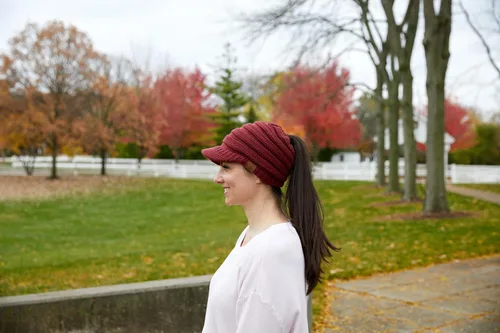Vista 115 de Funky Junque - Gorro para mujer con ranura para cola de caballo