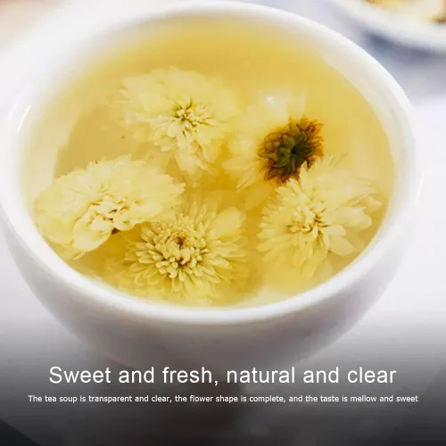 Vista 5 de Té de crisantemo 3.53 oz de flores secas de crisanteo té de hojas sueltas Made From Pure Chrysanthemum Flowers,Mild Sweet & Delicious Flavor