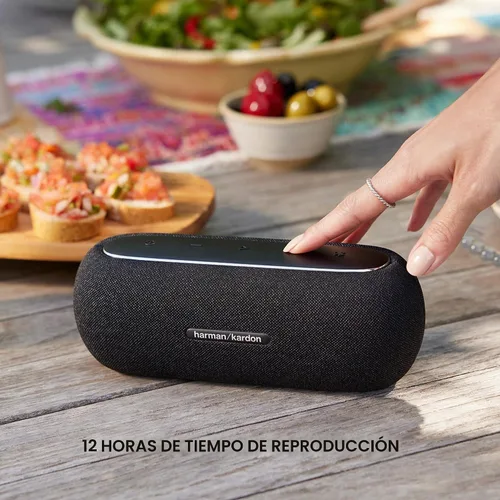 Vista 7 de Harman Kardon Luna Speaker - Altavoz Bluetooth portátil, IP67 impermeable y a prueba de polvo con batería integrada (negro) Harman Kardon sonido