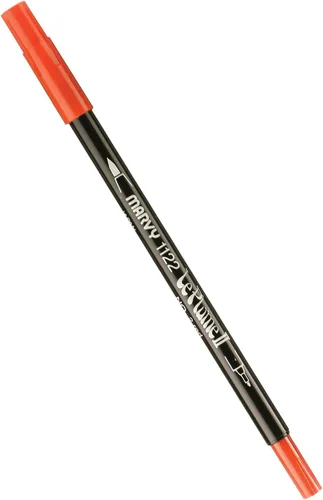 Vista 33 de Uchida 1122-C-3 Marvy Extra Fine Tip Le Plume II Rotulador de doble punta, azul