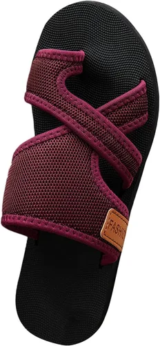 Vista 6 de Sandalias ortopédicas para mujer, cómodas sandalias de playa con soporte de arco transpirable de malla hueca para caminar