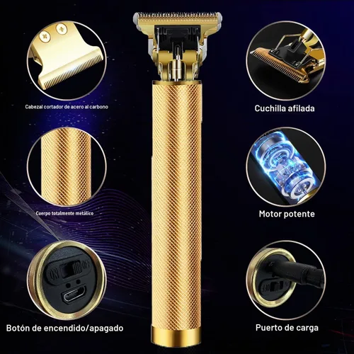 Vista 5 de Cortadoras de Cabello para Hombres, Recortadora de Cabello con Cuchilla en T, Recortadora de Espacio Cero, Recortadora de Barba Inalámbrica