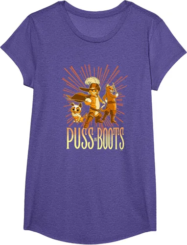 Vista 63 de DreamWorks Puss in Boots: The Last Wish Cat Trio Poster - Camiseta pequeña Negro