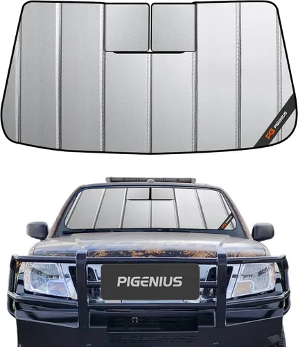 Vista 10 de Pigenius Parasol para parabrisas para Nissan Frontier 2005-2021, Xterra 2005-2015, para Suzuki Equator 2009-2012 - Salvaguarda