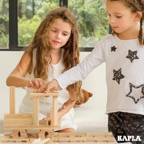 Vista 5 de KAPLA Juego de construcción de madera 100 tablones de construcción