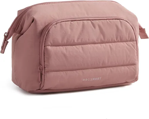 Vista 17 de BAGSMART Bolsa de Maquillaje, Esponjosa, Negro, Bolsa de maquillaje