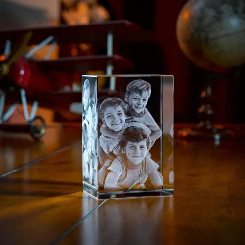 Vista 4 de Fotografía de cristal 3D personalizada grabada, marcos de fotos personalizados, álbum de fotos personalizado para mujeres, esposa, hombres, mamá, 2D