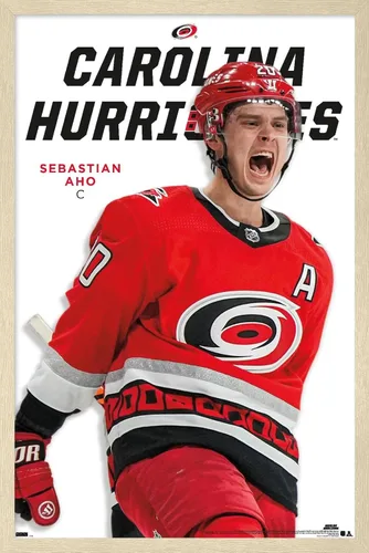 Vista 6 de Trends International NHL Carolina Hurricanes - Póster de pared Sebastian Aho Feature Series 23, 34 pulgadas de largo x 22.4 W, paquete de póster