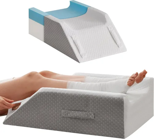 Vista 8 de MEGCXIT Almohada de Elevación para Piernas Circulación Sanguínea, Almohada de Cuña para Hinchazón de Piernas, Almohada de Cuña para Rodilla Post