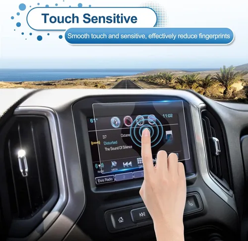 Vista 5 de Protector de pantalla Sierra 1500/2500HD/3500HD 2022-2025 para GMC Sierra (Pro) pantalla táctil de 7 pulgadas, para Sierra 1500 (Base) 2014-2021