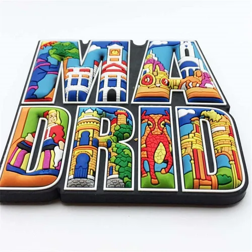 Vista 2 de Madrid España - Imán para nevera, regalo, decoración de cocina para el hogar, colección de pegatinas magnéticas