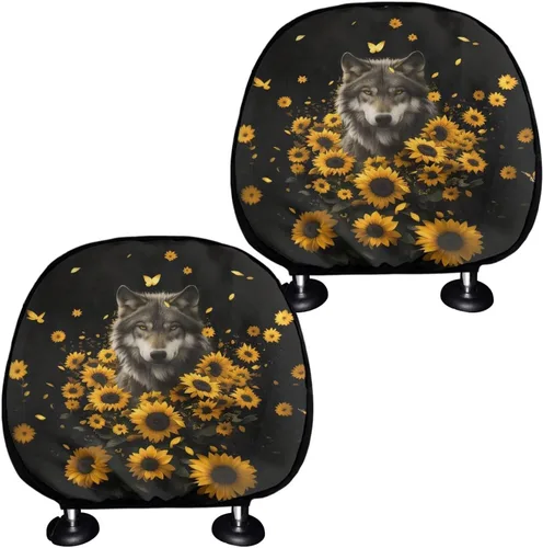 Vista 19 de Funda personalizada para reposacabezas de asiento de automóvil, regalos personalizables, transpirables, paquete de 2 fundas de cojín para asiento