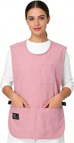 Vista 14 de Delantal impermeable unisex de trabajo con 4 bolsillos, delantal tipo faja, ultraligero, para chef y camarero, overol de trabajo