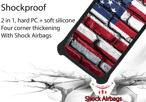 Vista 2 de jioeuinly Vortex V23 - Funda compatible con Vortex V23 4G, con protector de pantalla de vidrio templado, policarbonato duro + silicona suave