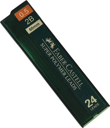 Vista 2 de Faber-Castell Recambios de lápiz mecánico 2B de 0.020 in (96 cables, 4 tubos de 24 minas cada uno)