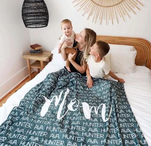 Vista 15 de Manta personalizada con nombre para bebés y adultos, manta personalizada con nombre para el día de la madre, el mejor regalo para mamá, papá, Abuela