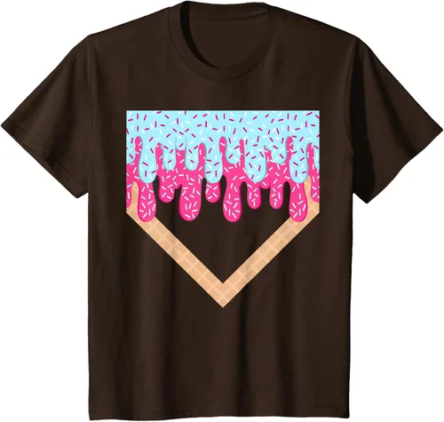 Vista 55 de Baseball Drip Boys Home Plate Ice Cream Sport Players & Fans Camiseta
