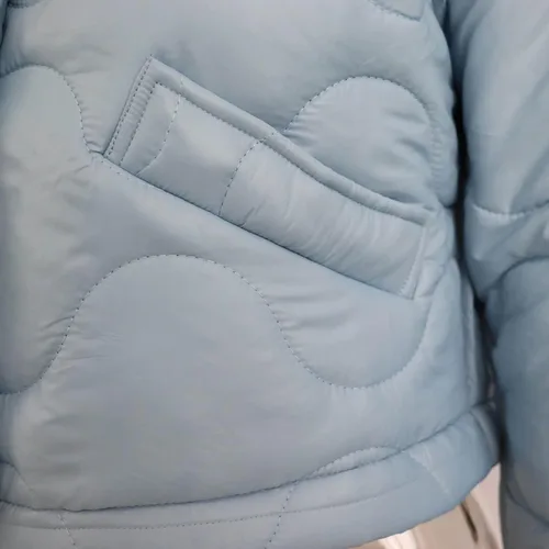 Vista 4 de Chaqueta de plumón para mujer, chaqueta de algodón corta de moda para mujer 2023 otoño e invierno nuevo abrigo chaqueta de algodón
