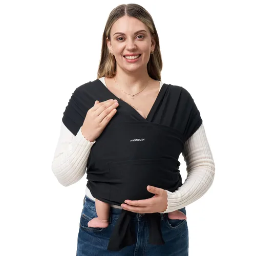 Vista 14 de Momcozy Portabebés AirMesh – El cabestrillo de verano perfecto para recién nacidos a niños pequeños de 8 a 35 libras – Envoltura de bebé de tela