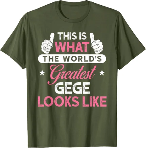 Vista 6 de Gege Gift: World's Greatest Gege T-Shirt, Negro