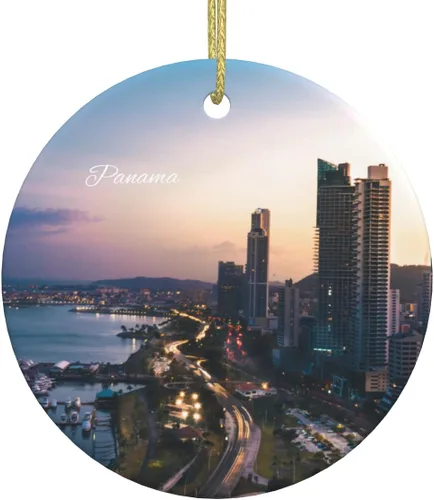 Vista 16 de Abruzzo - Adorno de cerámica de 3 pulgadas impreso de doble cara para Navidad, recuerdo de viaje por la ciudad, adornos colgantes redondos, regalos