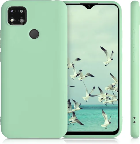 Vista 5 de kwmobile Funda compatible con Xiaomi Redmi 9C - Funda protectora de silicona TPU suave y delgada - Menta mate