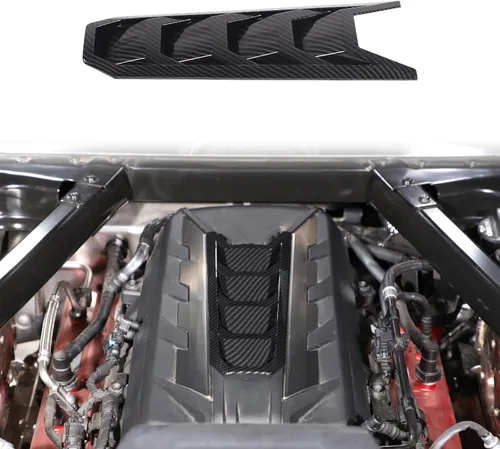 Vista 10 de Daeiclru Cubierta de cubierta de motor compatible con Chevrolet Corvette C8 2020-2023, cubierta de panel de bahía de motor de plástico ABS (azul)