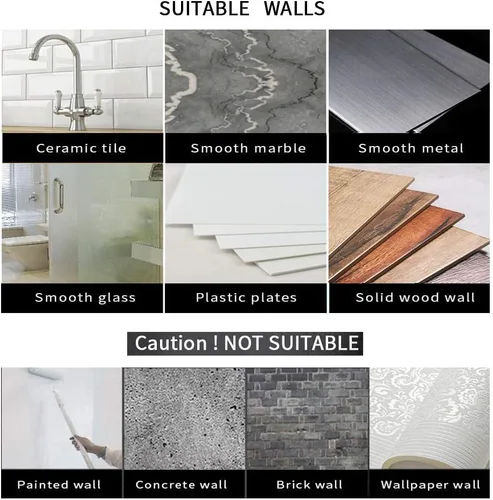 Vista 6 de YIGII Ganchos adhesivos para toallas, ganchos de pared negros para baño y cocina, ganchos resistentes, paquete de 4, acero inoxidable
