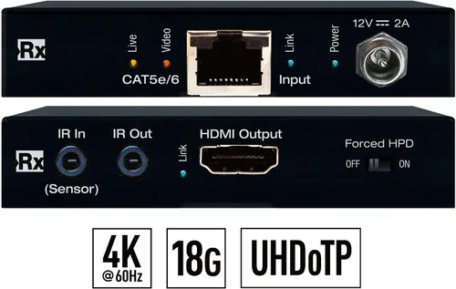 Vista 3 de KD-EX18G: Juego de extensor CAT6 de más de 114.8 ft HDMI